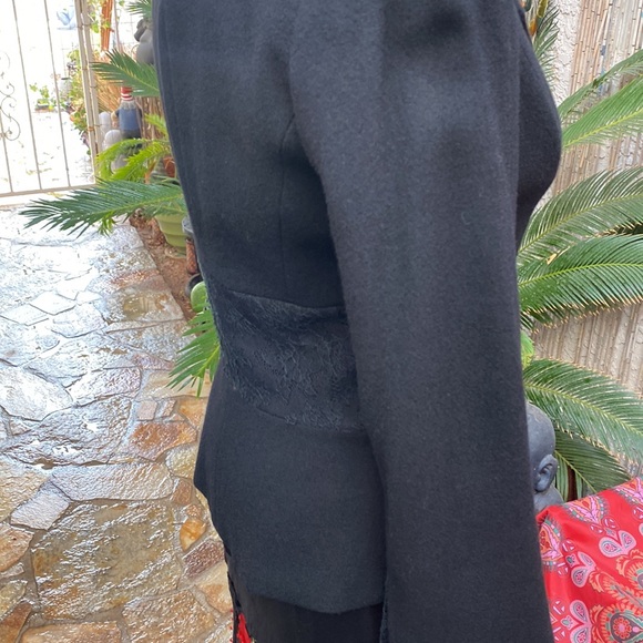 ▪️▪️PAULE VASSEUR BLACK W/LACE-N-VELVET TIES AT WRIST▪️▪️ - Picture 7 of 10